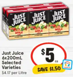 IGA Just juice offer