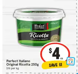 IGA Perfect italiano original ricotta offer