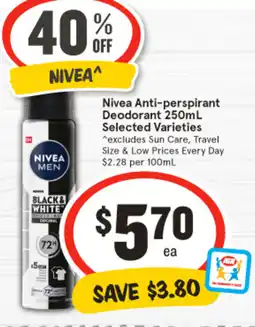 IGA Nivea anti-perspirant deodorant offer
