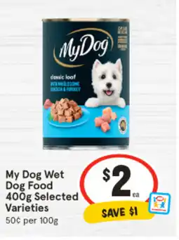 IGA My dog wet dog food offer