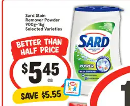 IGA Sard stain remover powder 900g-1kg offer