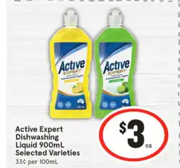 IGA Active expert dishwashing liquid offer