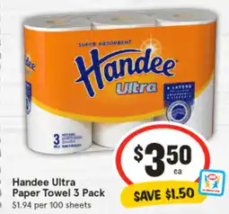 IGA Handee ultra paper towel offer