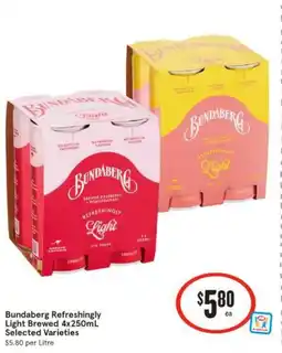 IGA Bundaberg refreshingly light brewed offer