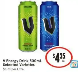 IGA V energy drink offer