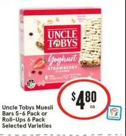 IGA Uncle tobys muesli bars offer