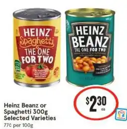 IGA Heinz beanz or spaghetti offer
