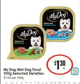 IGA My dog wet dog food 100g selected varieties offer