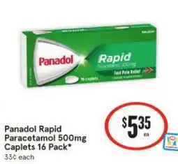 IGA Panadol rapid rapid paracetamol offer