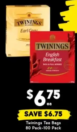 Drakes Twinings tea bags offer