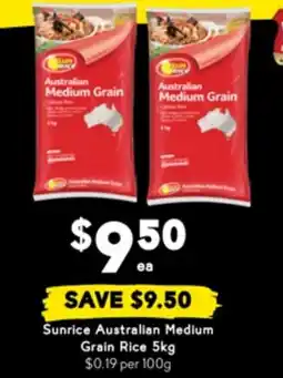 Drakes Sunrice australian medium grain rice offer