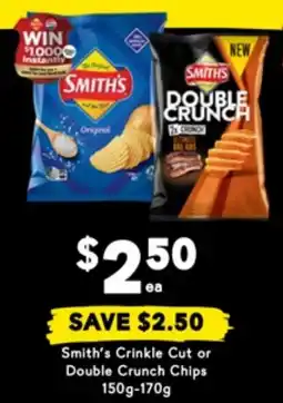 Drakes Smith's crinkle cut or double crunch chips offer