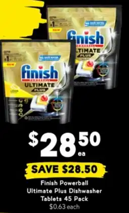 Drakes Finish powerball ultimate plus dishwasher tablets offer