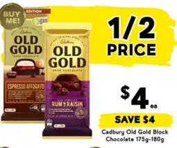 Drakes Cadbury old gold block chocolate offer