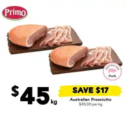 Drakes Australian prosciutto offer
