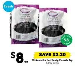 Drakes Kinkawooka pot ready mussels offer