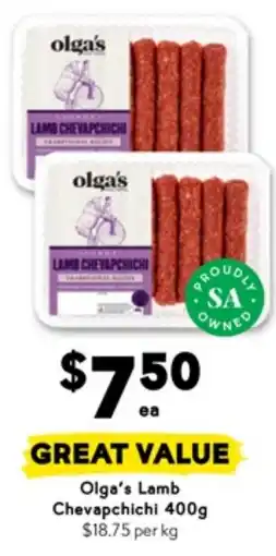 Drakes Olga's lamb chevapchichi offer