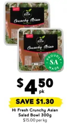 Drakes Hi fresh crunchy asian salad bowl offer
