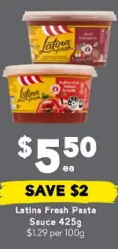 Drakes Latina fresh pasta sauce offer