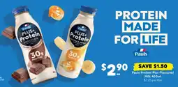 Drakes Pauls protein plus flavoured milk offer