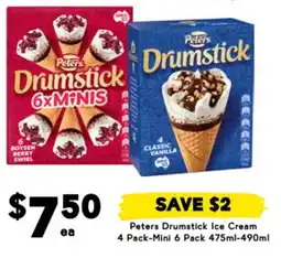 Drakes Peters drumstick ice cream 4 pack-mini 6 pack offer