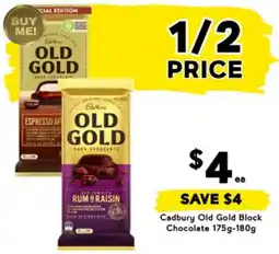 Drakes Cadbury old gold block chocolate offer
