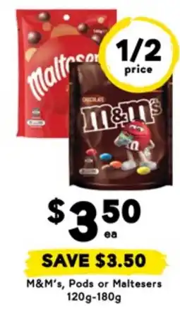 Drakes M&m's, pods or maltesers offer