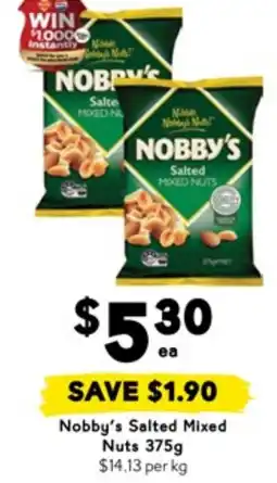 Drakes Nobby's salted mixed nuts offer