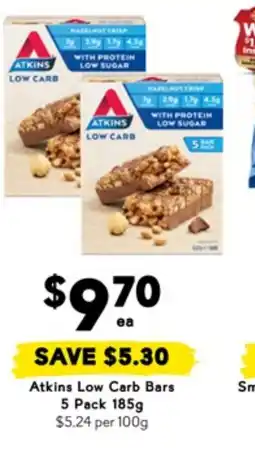 Drakes Atkins low carb bars offer