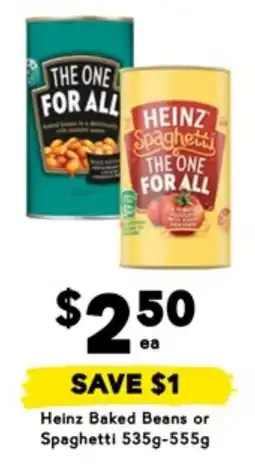 Drakes Heinz baked beans or spaghetti offer