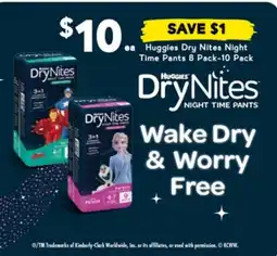 Drakes Huggies Dry Nites Night Time Pants offer