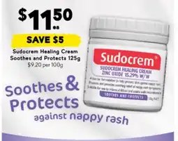 Drakes Sudocrem healing cream soothes and protects offer