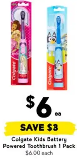 Drakes Colgate kids battery powered toothbrush offer