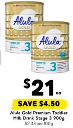 Drakes Alula gold premium toddler milk drink stage 3 offer