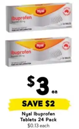 Drakes Nyal ibuprofen tablets 24 pack offer