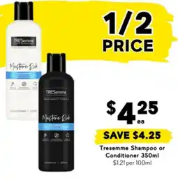 Drakes Tresemme shampoo or conditioner offer