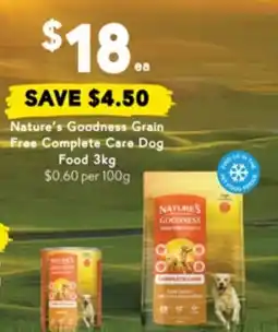 Drakes Nature's Goodness Grain Free Complete Care Dog Food offer