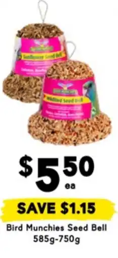 Drakes Bird Munchies Seed Bell offer