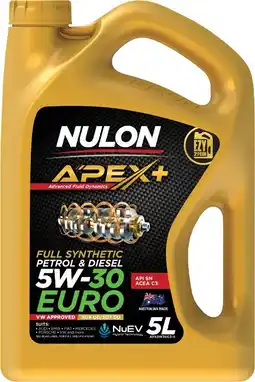 Autopro Nulon Apex+ 5W-30 Euro 5L offer