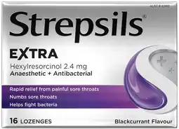 Discount Drug Stores Strepsils Extra Blackcurrant Flavour 16 Lozenges offer