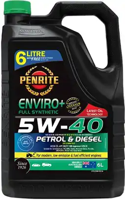 Autobarn Penrite Enviro+ 5W-40 6L offer