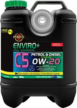 Autobarn Penrite Enviro+ C5 0W-20 Full Synthetic 10L offer