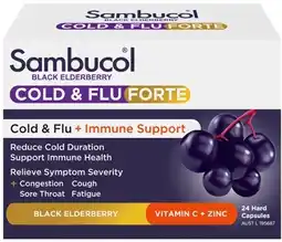 Discount Drug Stores Sambucol Cold & Flu Forte 24 Capsules offer