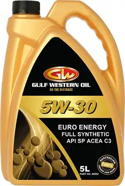 Autobarn Gulf Western Euro Energy 5W-30 5L offer