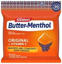 Discount Drug Stores Soothers Butter-Menthol Original + Vitamin C Multipack 3 x 10 Lozenges offer