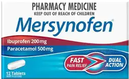 Discount Drug Stores Mersynofen Dual Action Pain Relief 12 Tablets offer