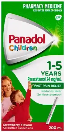 Discount Drug Stores Panadol Children 1-5 Years Strawberry Flavour 200mL offer