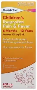 Discount Drug Stores Chemists’ Own Children’s Ibuprofen Pain & Fever 6 Months - 12 Years Oral Liquid 200mL offer
