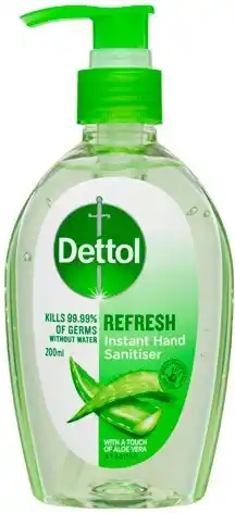 Discount Drug Stores Dettol Refresh Antibacterial Instant Hand Sanitiser 200mL offer