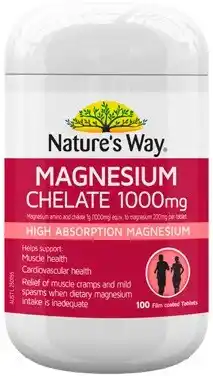 Discount Drug Stores Nature’s Way Magnesium Chelate 1000mg 100 Tablets offer